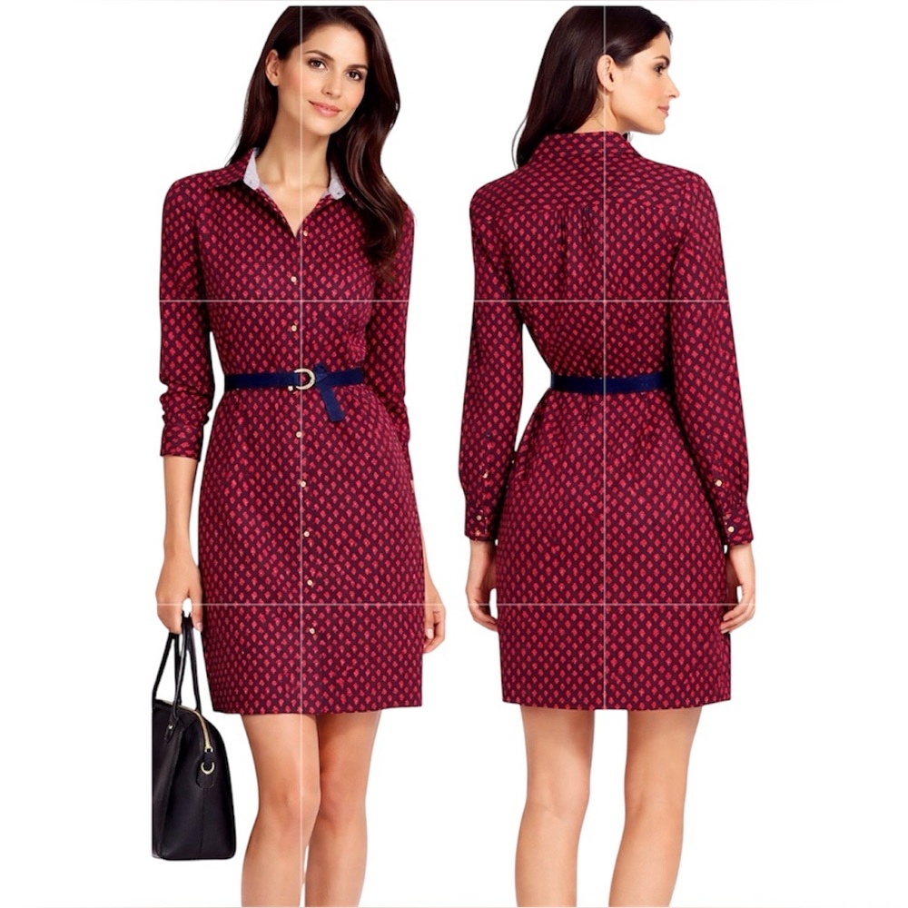 Tommy Hilfiger Floral Printed Shirt Dress Size Small